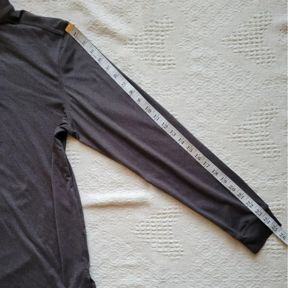 Greg Norman Grey 1/4 zip Long- Sleeve Polo Shirt - Picture 10 of 11